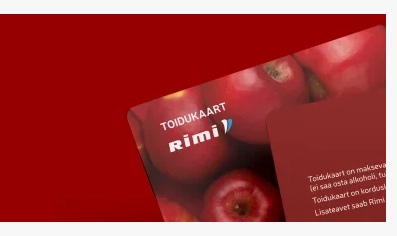 Toiduabipaki asemel Rimi toidukaart